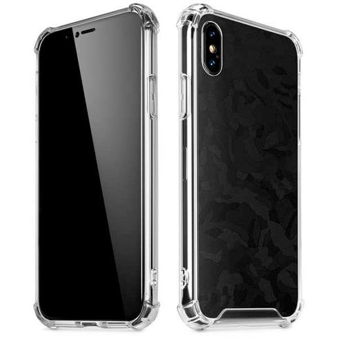 Black Shadow Camo iPhone XS Max Clear Case